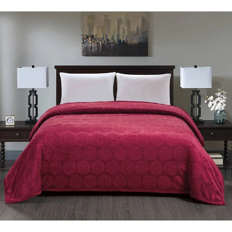 Wool blankets with natural warmth and insulationCeaser Blanket King Burgundy