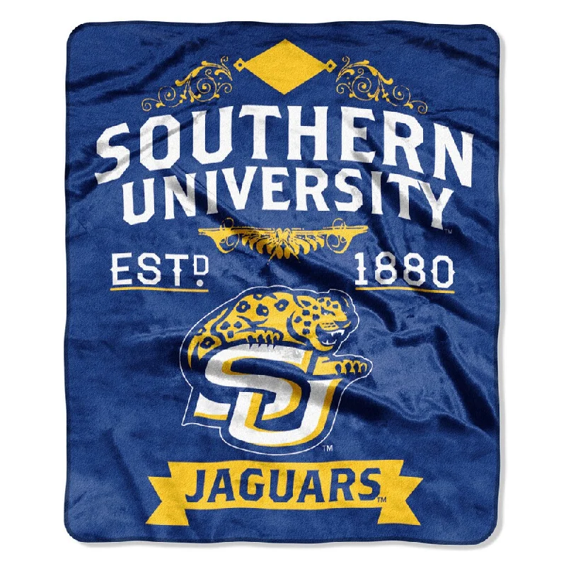 Recycled polyester blankets for an eco - conscious optionCOL 670 Southern University 'Label' Raschel Throw Recycled polyester blankets for an eco - conscious optionCOL 670 Southern University 'Label' Raschel Throw