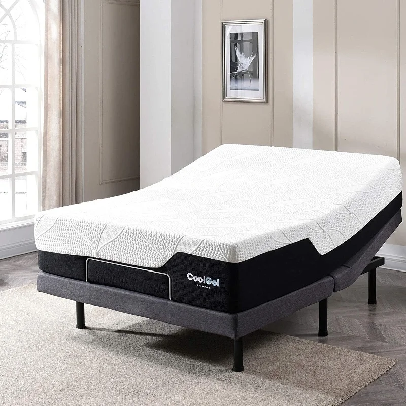Polyester - foam mattresses for budget - friendly optionsCool Gel 1.0 Ultimate Gel Memory Foam 14-Inch Mattress - King, White Polyester - foam mattresses for budget - friendly optionsCool Gel 1.0 Ultimate Gel Memory Foam 14-Inch Mattress - King, White