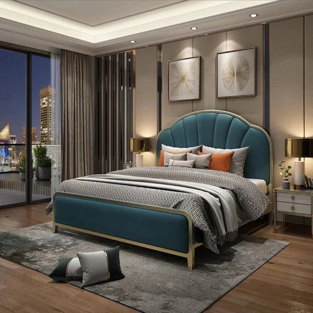 Hybrid mattresses combining foam and innerspring technologyIronic Upholstered Luxury Bed With Storage In Sea Green Suede Hybrid mattresses combining foam and innerspring technologyIronic Upholstered Luxury Bed With Storage In Sea Green Suede