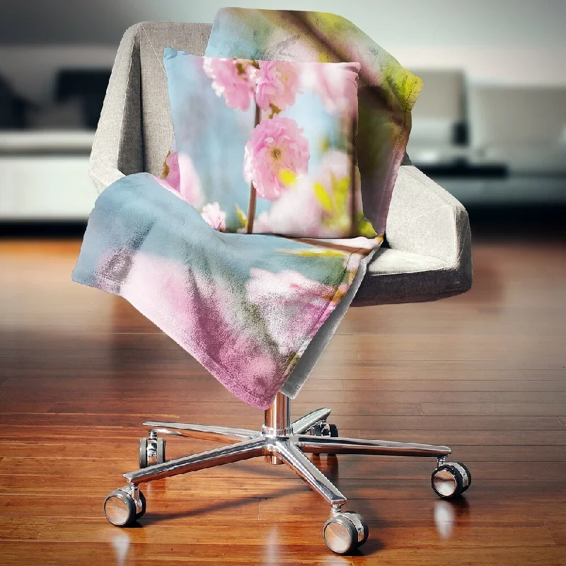 Acrylic blankets for a soft and affordable alternativeDesignart 'Almond Tree Pink Flowers' Flower Throw Blanket Acrylic blankets for a soft and affordable alternativeDesignart 'Almond Tree Pink Flowers' Flower Throw Blanket