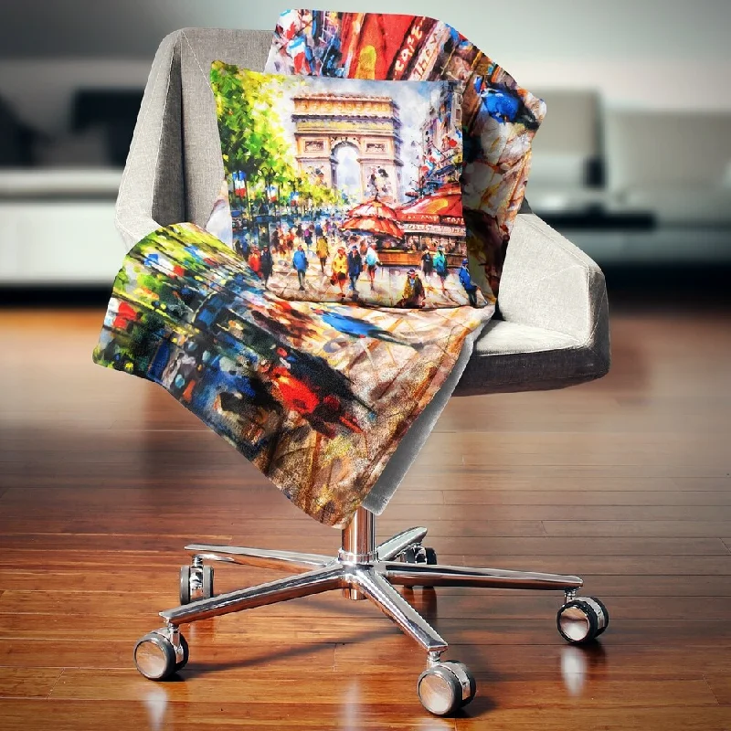 Cashmere blankets for ultimate softness and luxuryDesignart 'Arc d Triomphe Paris' Cityscape Throw Blanket