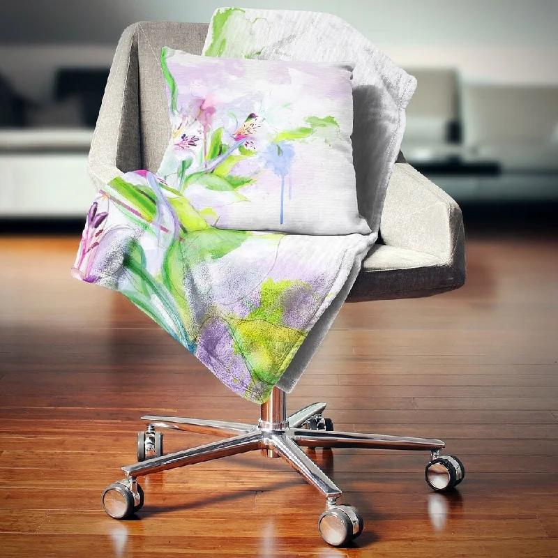 Cashmere blankets for ultimate softness and luxuryDesignart 'Beautiful Floral Sketch Watercolor' Floral Throw Blanket Cashmere blankets for ultimate softness and luxuryDesignart 'Beautiful Floral Sketch Watercolor' Floral Throw Blanket