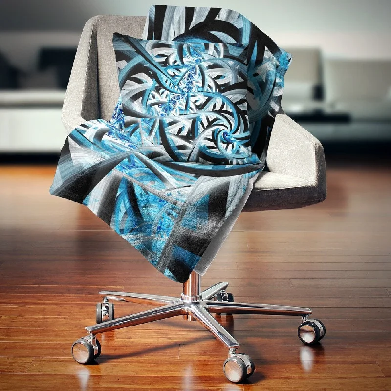 Synthetic fiber blend blankets for a budget - friendly choiceDesignart 'Blue Spiral Fractal Design' Abstract Throw Blanket Synthetic fiber blend blankets for a budget - friendly choiceDesignart 'Blue Spiral Fractal Design' Abstract Throw Blanket