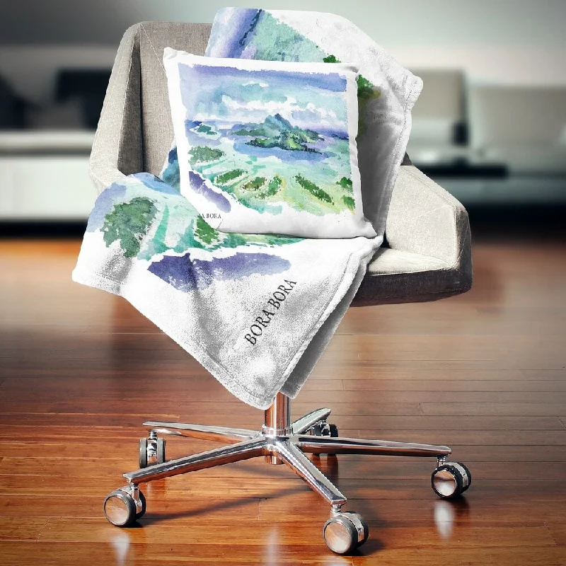 Silk blankets with a smooth and elegant touchDesignart 'Bora Bora Vector Illustration' Cityscape Throw Blanket Silk blankets with a smooth and elegant touchDesignart 'Bora Bora Vector Illustration' Cityscape Throw Blanket