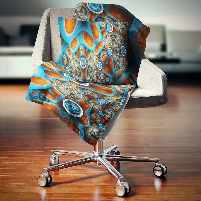 Acrylic blankets for a soft and affordable alternativeDesignart 'Brown Extraterrestrial Life Forms' Floral Throw Blanket
