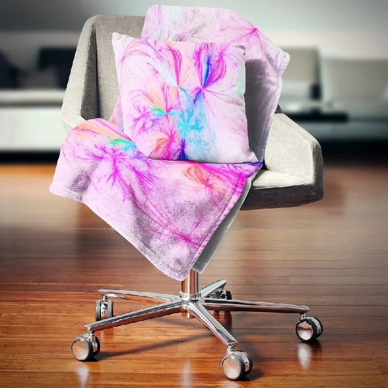 Cashmere blankets for ultimate softness and luxuryDesignart 'Christmas Fireworks Pink' Abstract Throw Blanket Cashmere blankets for ultimate softness and luxuryDesignart 'Christmas Fireworks Pink' Abstract Throw Blanket