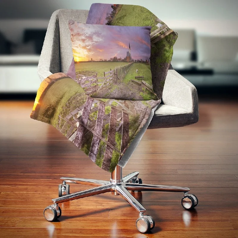 Cotton blankets for breathability and a lightweight feelDesignart 'Church of Den Hoorn on Texel Island' Landscape Fleece Throw Blanket Cotton blankets for breathability and a lightweight feelDesignart 'Church of Den Hoorn on Texel Island' Landscape Fleece Throw Blanket