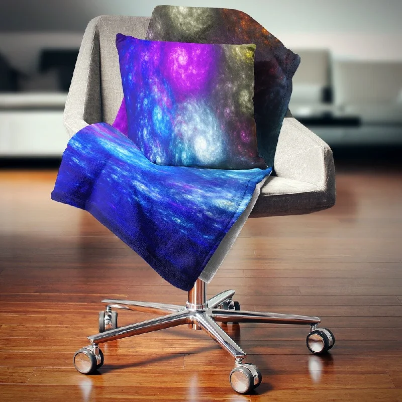 Alpaca wool blankets for a hypoallergenic and warm optionDesignart 'Colorful Fractal Rotating Galaxies' Abstract Throw Blanket