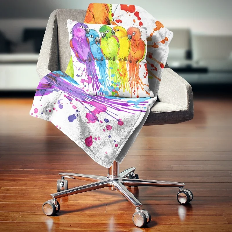 Acrylic blankets for a soft and affordable alternativeDesignart 'Colorful Parrots Illustration' Animal Throw Blanket Acrylic blankets for a soft and affordable alternativeDesignart 'Colorful Parrots Illustration' Animal Throw Blanket