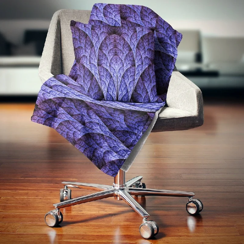 Rayon from bamboo blankets for a silky and breathable feelDesignart 'Exotic Purple Biological Organism' Abstract Throw Blanket