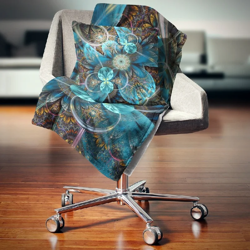 Microfiber blankets that are durable and easy to care forDesignart 'Fractal Blue Flowers' Floral Throw Blanket Microfiber blankets that are durable and easy to care forDesignart 'Fractal Blue Flowers' Floral Throw Blanket