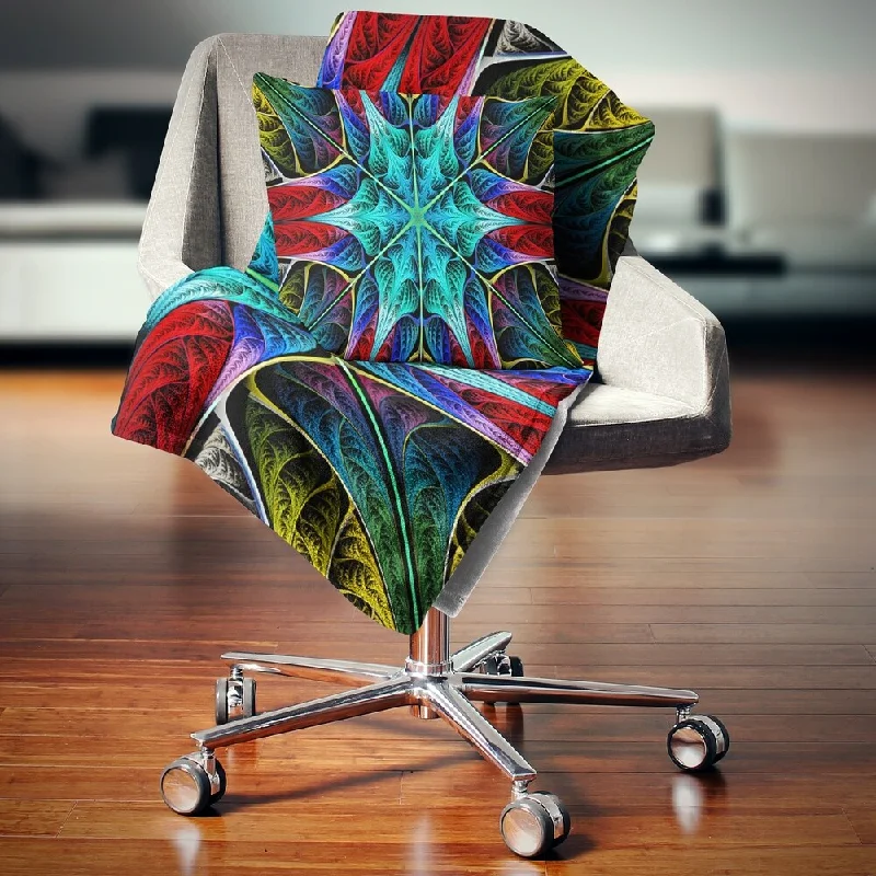 Acrylic blankets for a soft and affordable alternativeDesignart 'Glowing Fractal Flower Layers' Abstract Throw Blanket