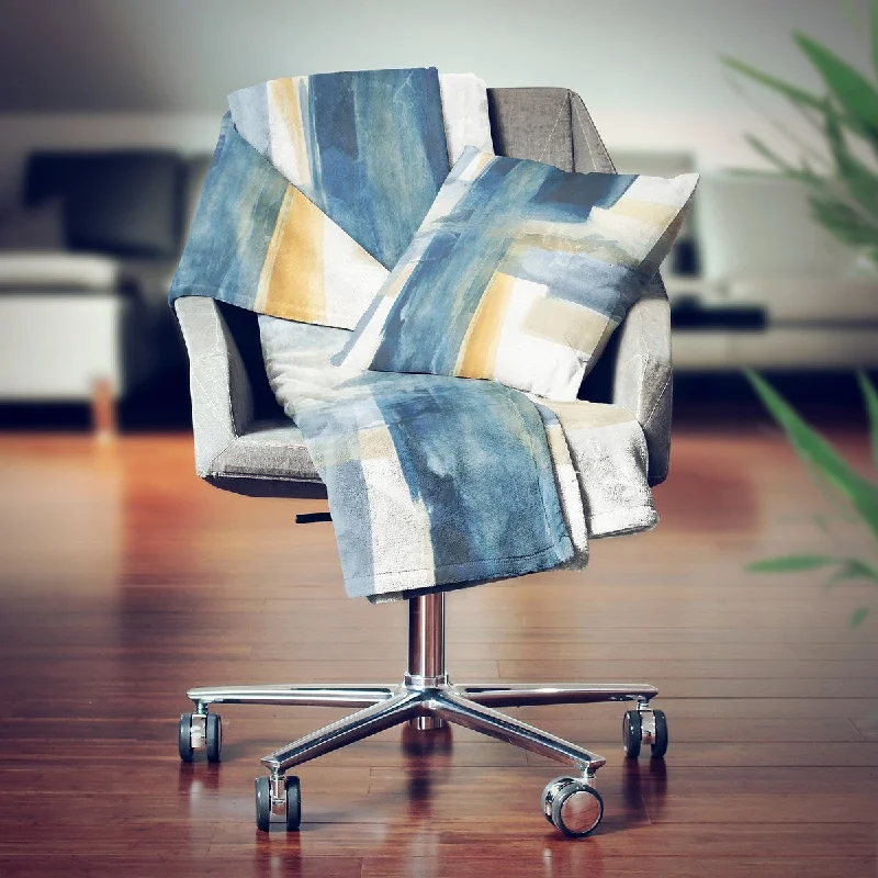 King - size blankets to cover large beds comfortablyDesignart' Indigo Panel VI' Glam Modern Throw Blanket - 71x59 King - size blankets to cover large beds comfortablyDesignart' Indigo Panel VI' Glam Modern Throw Blanket - 71x59