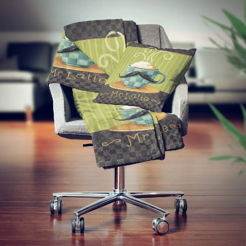 Fleece blankets for a cozy and plush textureDesignart' Kitchen Cafe Moustache I' Kitchen Throw Blanket - 71x59 Fleece blankets for a cozy and plush textureDesignart' Kitchen Cafe Moustache I' Kitchen Throw Blanket - 71x59
