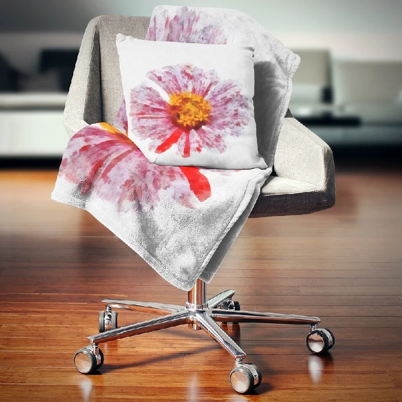 Mohair blankets with a unique sheen and softnessDesignart 'Large Red Yellow Flower Painting' Floral Throw Blanket Mohair blankets with a unique sheen and softnessDesignart 'Large Red Yellow Flower Painting' Floral Throw Blanket