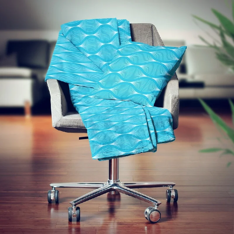 Acrylic blankets for a soft and affordable alternativeDesignart' Light Blue Wave pattern' Modern Throw Blanket - 71x59 Acrylic blankets for a soft and affordable alternativeDesignart' Light Blue Wave pattern' Modern Throw Blanket - 71x59