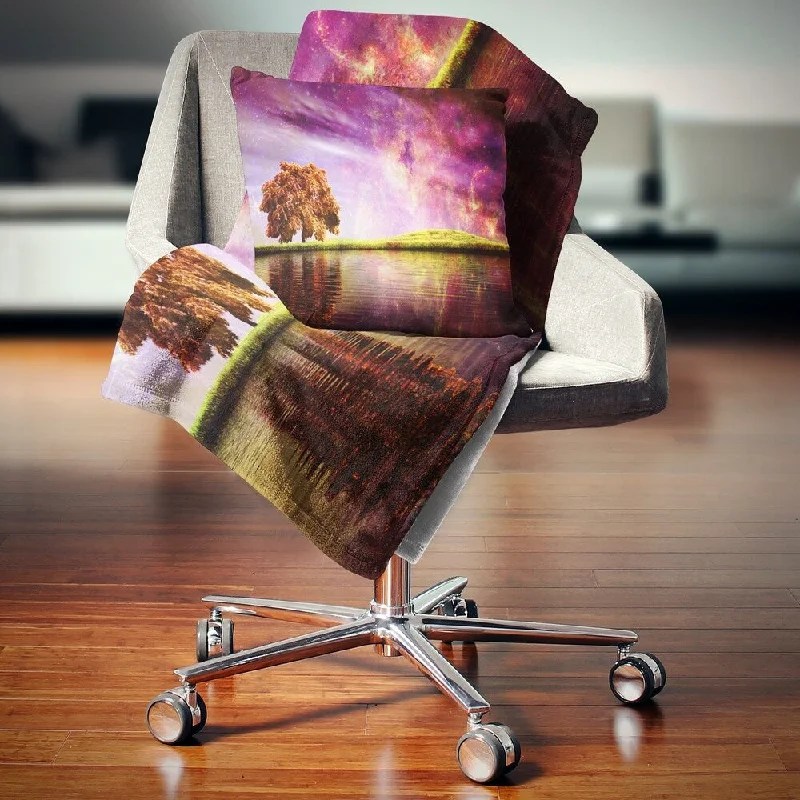 Fleece blankets for a cozy and plush textureDesignart 'Magic Night with Colorful Clouds' Landscape Fleece Throw Blanket Fleece blankets for a cozy and plush textureDesignart 'Magic Night with Colorful Clouds' Landscape Fleece Throw Blanket