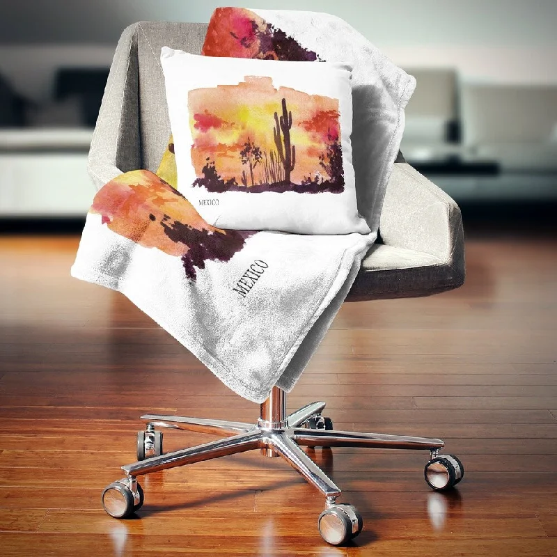 Synthetic fiber blend blankets for a budget - friendly choiceDesignart 'Mexico Vector Illustration' Cityscape Throw Blanket Synthetic fiber blend blankets for a budget - friendly choiceDesignart 'Mexico Vector Illustration' Cityscape Throw Blanket