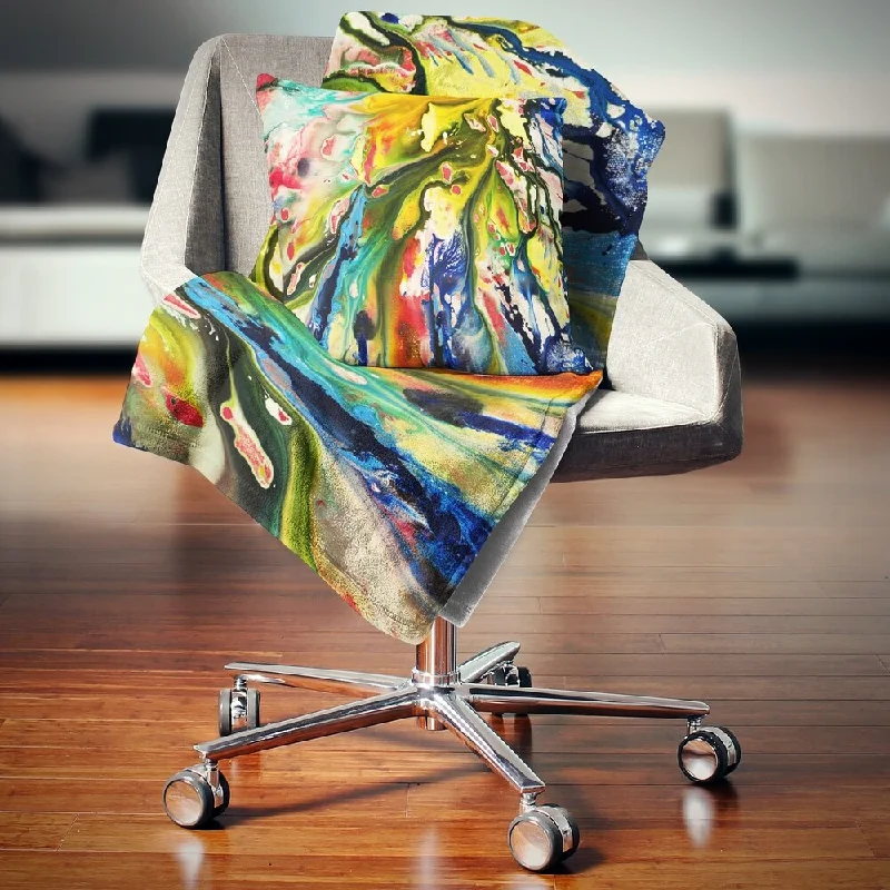 Synthetic fiber blend blankets for a budget - friendly choiceDesignart 'Mixed Oil Color Texture' Abstract Throw Blanket Synthetic fiber blend blankets for a budget - friendly choiceDesignart 'Mixed Oil Color Texture' Abstract Throw Blanket