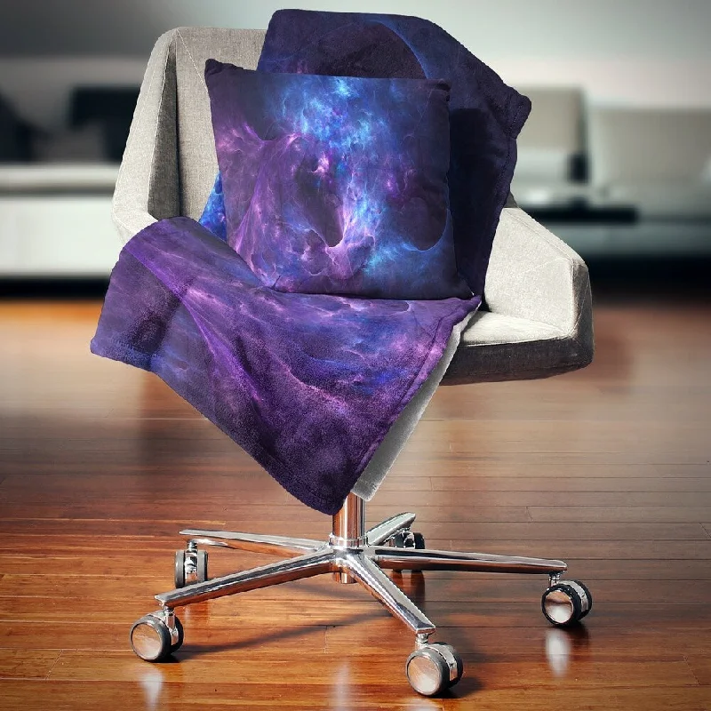 Synthetic fiber blend blankets for a budget - friendly choiceDesignart 'New Galaxy with Nebel' Landscape Fleece Throw Blanket