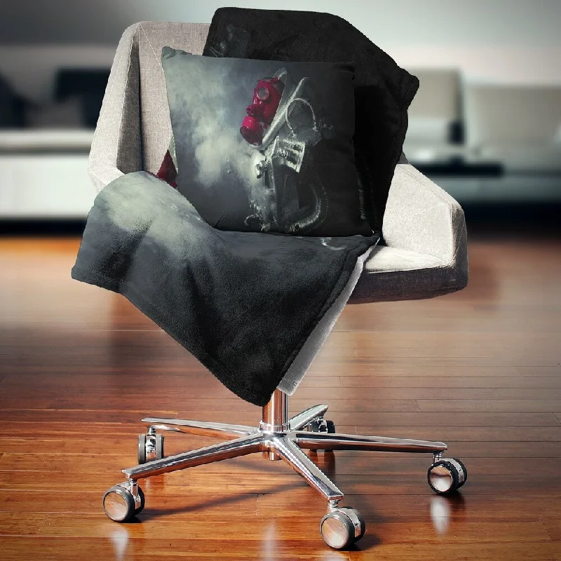 Bamboo fiber blankets with natural antibacterial propertiesDesignart 'Post Apocalyptic Survivor' Abstract Portrait Throw Blanket Bamboo fiber blankets with natural antibacterial propertiesDesignart 'Post Apocalyptic Survivor' Abstract Portrait Throw Blanket