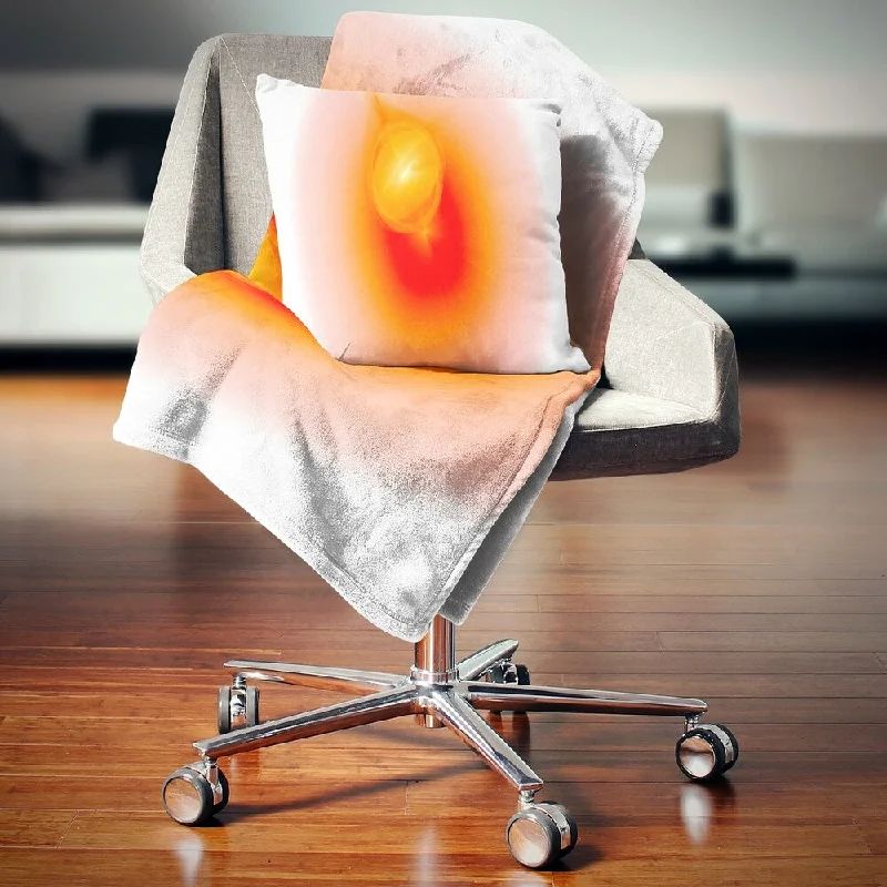 Silk blankets with a smooth and elegant touchDesignart 'Red Luminous Misty Sphere' Abstract Throw Blanket Silk blankets with a smooth and elegant touchDesignart 'Red Luminous Misty Sphere' Abstract Throw Blanket