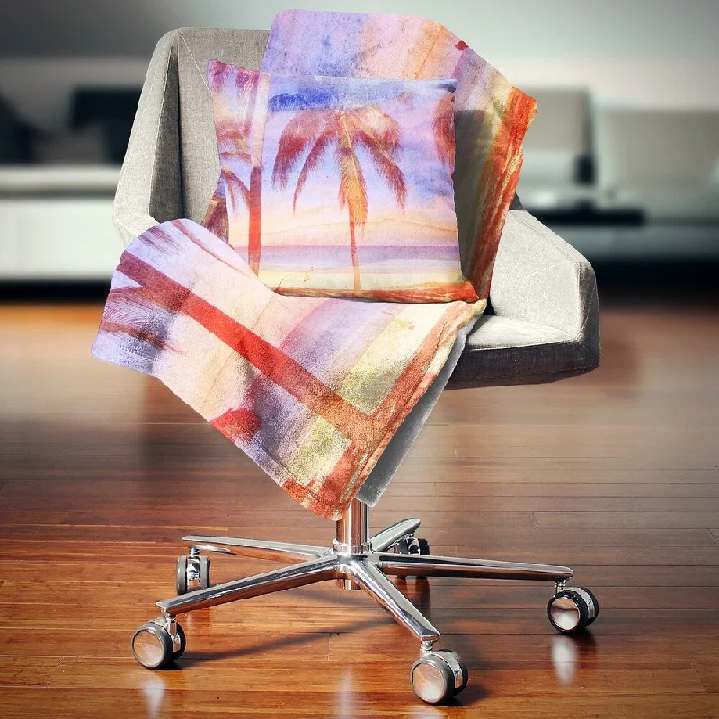 Acrylic blankets for a soft and affordable alternativeDesignart 'Retro Palms Light Blue Watercolor' Trees Painting Throw Blanket Acrylic blankets for a soft and affordable alternativeDesignart 'Retro Palms Light Blue Watercolor' Trees Painting Throw Blanket