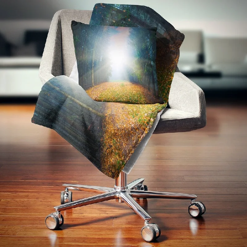 Cashmere blankets for ultimate softness and luxuryDesignart 'Rising Sun Over Colorful Forest' Landscape Photo Throw Blanket