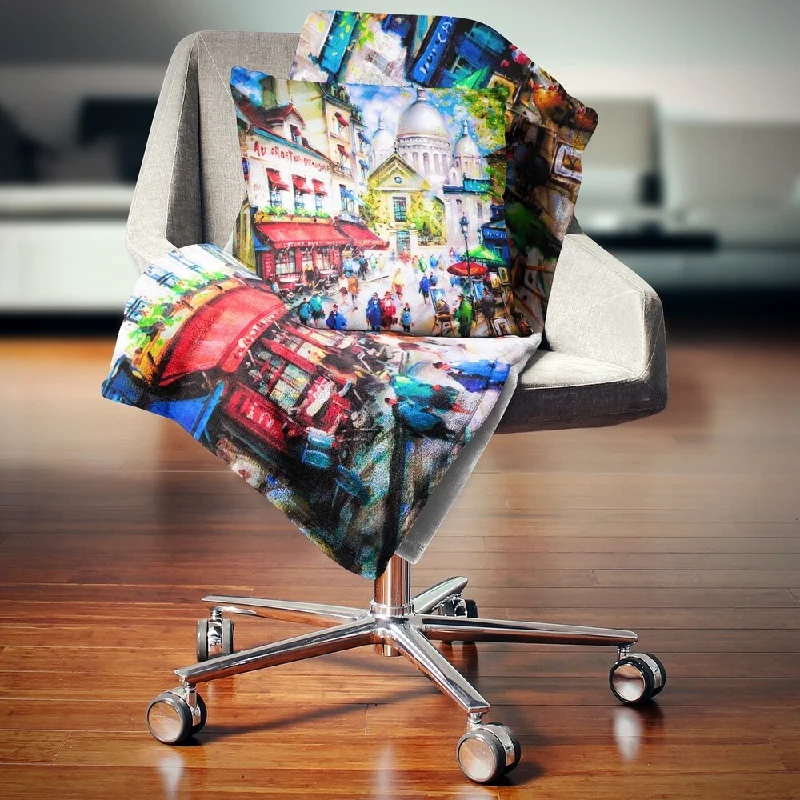 Acrylic blankets for a soft and affordable alternativeDesignart 'Sacre Coeur and Montmartre' Cityscape Throw Blanket