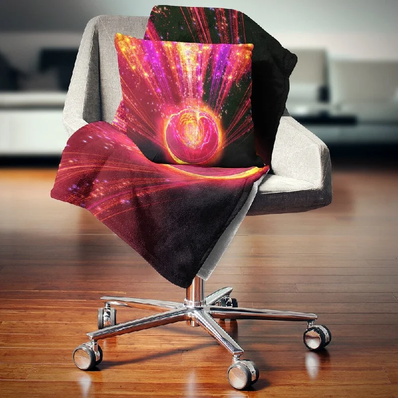 King - size blankets to cover large beds comfortablyDesignart 'Shining Radical Blast with Magic Ball' Abstract Throw Blanket King - size blankets to cover large beds comfortablyDesignart 'Shining Radical Blast with Magic Ball' Abstract Throw Blanket