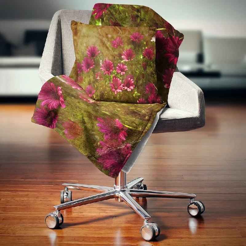 Rayon from bamboo blankets for a silky and breathable feelDesignart 'Spring Garden with Little Red Flowers' Floral Throw Blanket Rayon from bamboo blankets for a silky and breathable feelDesignart 'Spring Garden with Little Red Flowers' Floral Throw Blanket