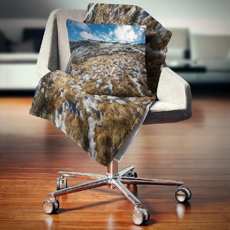 Cotton blankets for breathability and a lightweight feelDesignart 'Top of Kosciuszko National Park' Seashore Throw Blanket