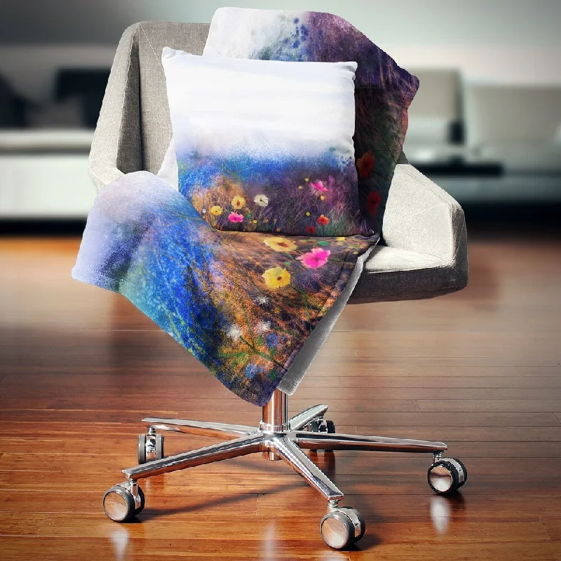 Microfiber blankets that are durable and easy to care forDesignart 'Watercolor Painting Flower in Meadow' Floral Throw Blanket Microfiber blankets that are durable and easy to care forDesignart 'Watercolor Painting Flower in Meadow' Floral Throw Blanket