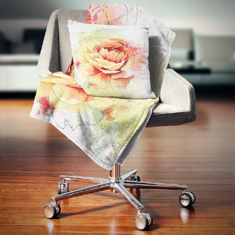 Bamboo fiber blankets with natural antibacterial propertiesDesignart 'Yellow Blooming Rose' Floral Throw Blanket Bamboo fiber blankets with natural antibacterial propertiesDesignart 'Yellow Blooming Rose' Floral Throw Blanket