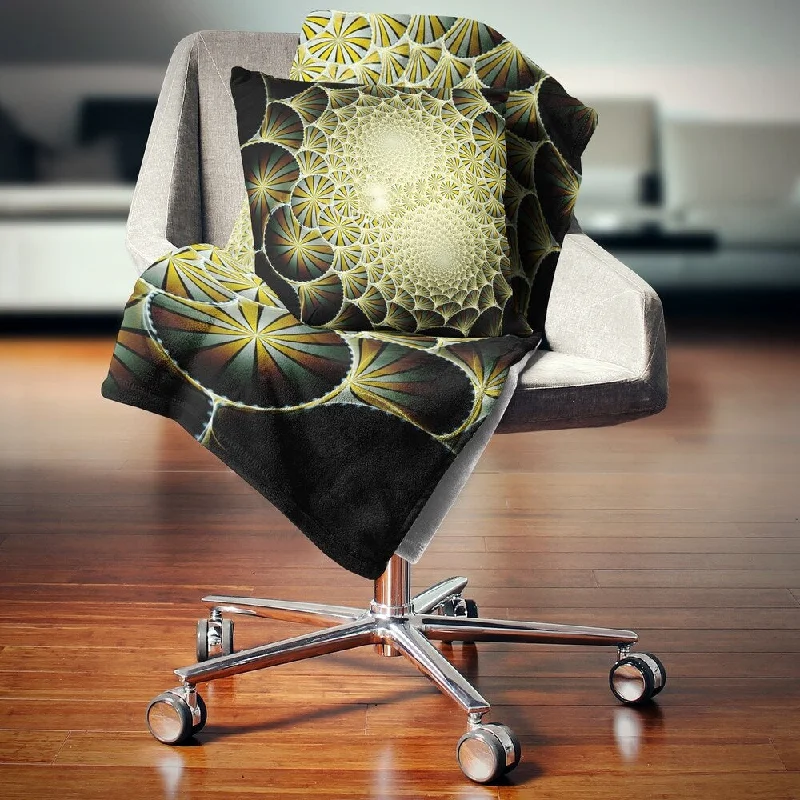 Cotton blankets for breathability and a lightweight feelDesignart 'Yellow Symmetrical Unique Fractal Design' Floral Throw Blanket Cotton blankets for breathability and a lightweight feelDesignart 'Yellow Symmetrical Unique Fractal Design' Floral Throw Blanket