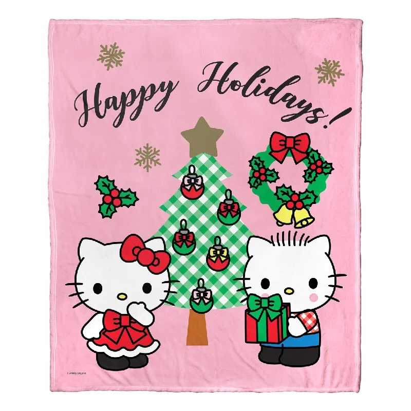 Cotton blankets for breathability and a lightweight feelENT 236 Hello Kitty, Mistletoe Silk Touch Throw Blanket Cotton blankets for breathability and a lightweight feelENT 236 Hello Kitty, Mistletoe Silk Touch Throw Blanket
