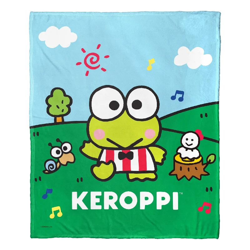 Synthetic fiber blend blankets for a budget - friendly choiceENT 236 Keroppi, Frog And Friends Silk Touch Throw Blanket