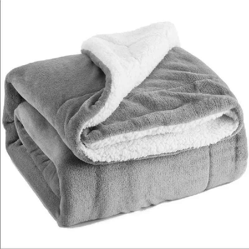 Cashmere blankets for ultimate softness and luxuryGray Sherpa Throw Blanket 50" x 60"