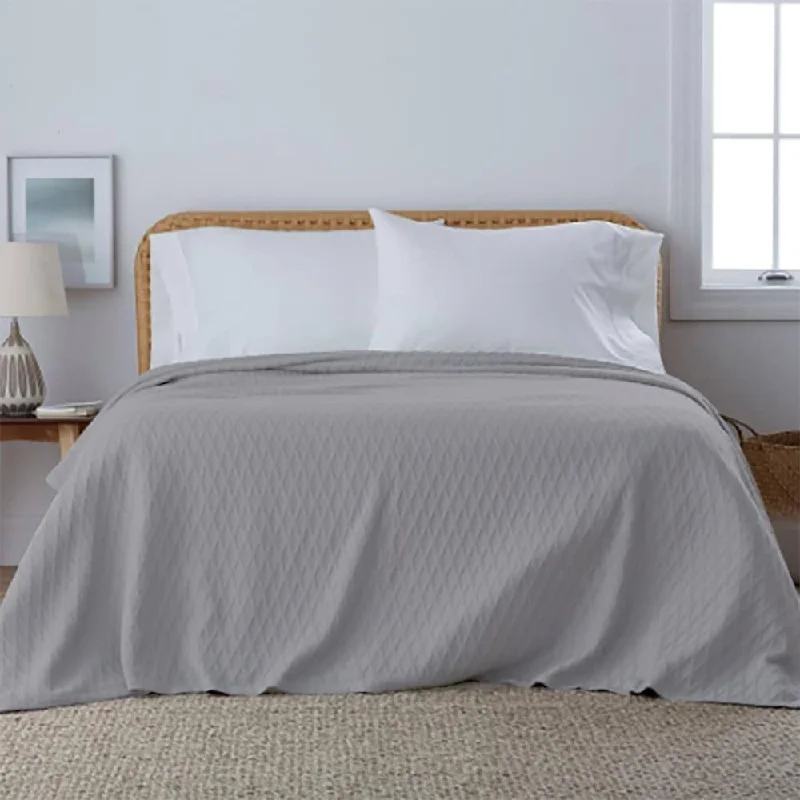 Chenille blankets with a thick and fuzzy textureKing Cotton Rayon Made From Bamboo Woven Blanket Grey