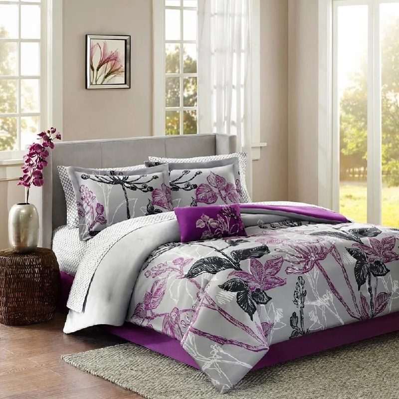 Cashmere blankets for ultimate softness and luxuryKing Floral Comforter Set with Cotton Bed Sheets Purple Cashmere blankets for ultimate softness and luxuryKing Floral Comforter Set with Cotton Bed Sheets Purple