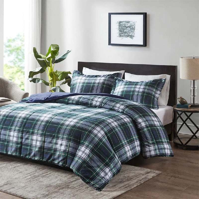 Cashmere blankets for ultimate softness and luxuryKing Plaid Comforter Set Navy