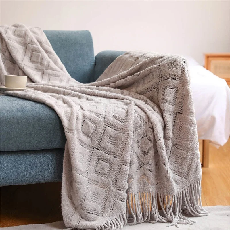 Bamboo fiber blankets with natural antibacterial propertiesModern Soft Blanket, Thick Knitted Blanket Office Nap Blanket Bamboo fiber blankets with natural antibacterial propertiesModern Soft Blanket, Thick Knitted Blanket Office Nap Blanket