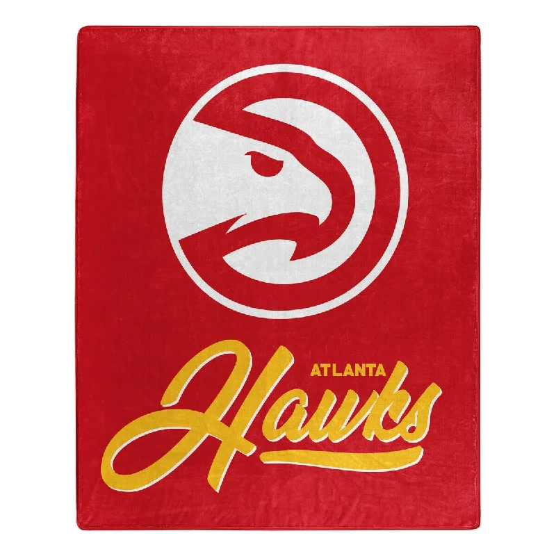 Queen - size blankets for standard - sized bedsNBA 070 Hawks Signature Raschel