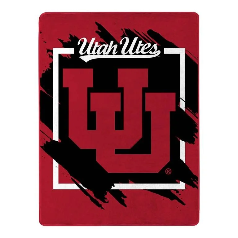 Recycled polyester blankets for an eco - conscious optionNCAA Dimensional Utah Micro Raschel Throw