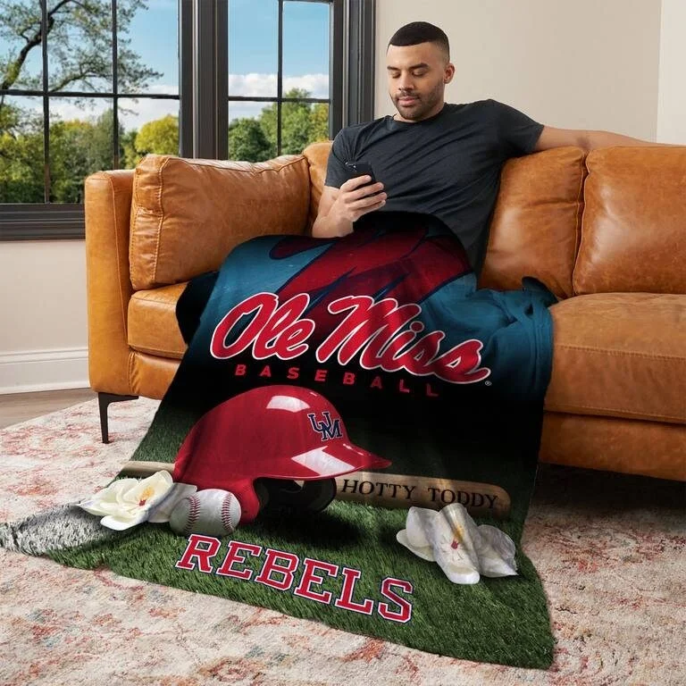 Queen - size blankets for standard - sized bedsNCAA Mississippi Baseball Love Silk Touch Throw