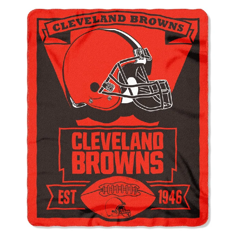 Silk blankets with a smooth and elegant touchNFL 031 Browns Marque Fleece Throw