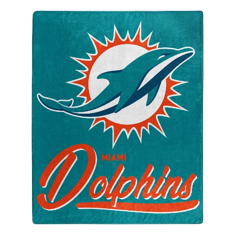 Acrylic blankets for a soft and affordable alternativeNFL 070 Dolphins Signature Raschel Acrylic blankets for a soft and affordable alternativeNFL 070 Dolphins Signature Raschel