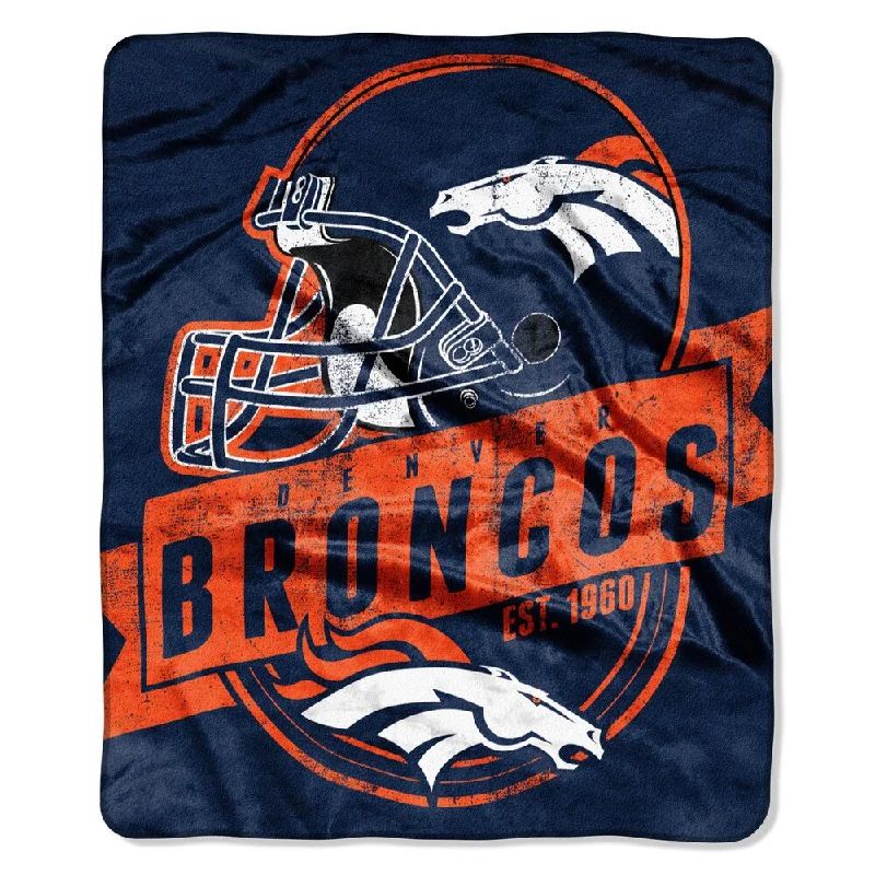 Alpaca wool blankets for a hypoallergenic and warm optionNFL 708 Broncos Grand Stand Raschel Throw