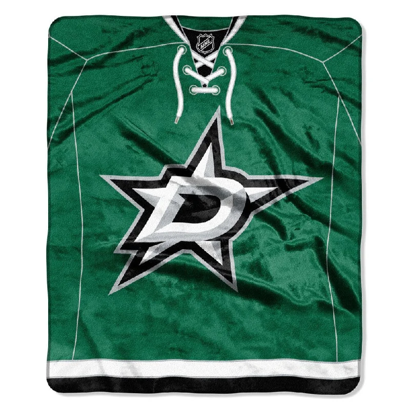 Fleece blankets for a cozy and plush textureNHL 670 Stars Jersey Raschel Throw